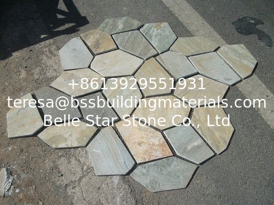 quality  Oyster Split Face Slate Flagstone Walkway/Stone Cladding Oyster Flagstone Patio Stones factory
