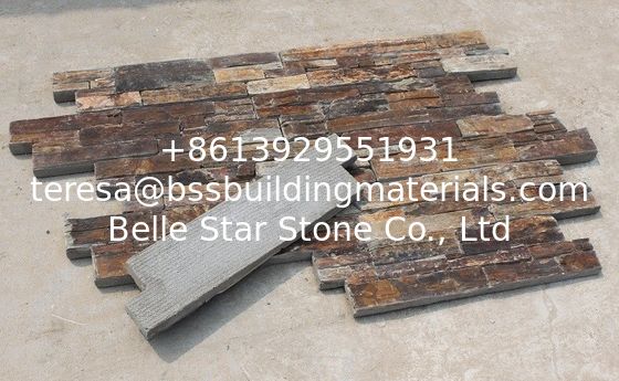 quality  Rusty Slate Cemented Ledgestone Natural Stone Cladding Real Stone Veneer Slate Culture Stone factory