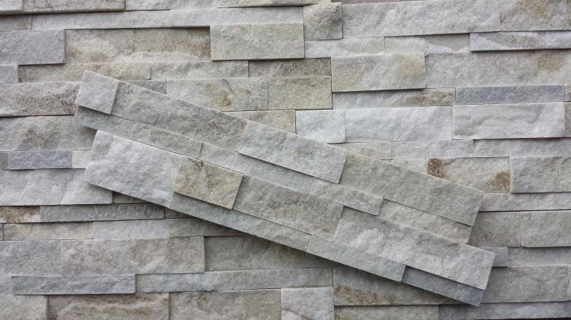 Ivory White Quartzite Stacked Stone,Cream White Culture Stone,Milk ...