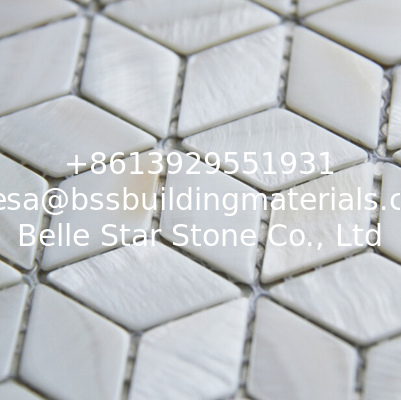 Handmade Beautiful Sea shell Wall Mosaic Freshwater Sea Shell Mosaic Rhombus Shape 18x31mm