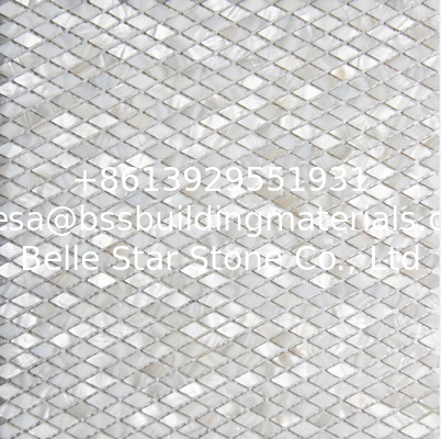 Handmade Beautiful Sea shell Mosaic Freshwater Sea Shell Wall Mosaic Rhombus Shape 25x10mm