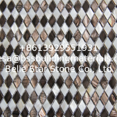 Handmade Beautiful Sea shell Mosaic Freshwater Sea Shell Wall Mosaic Mixed Colors 12x20mm