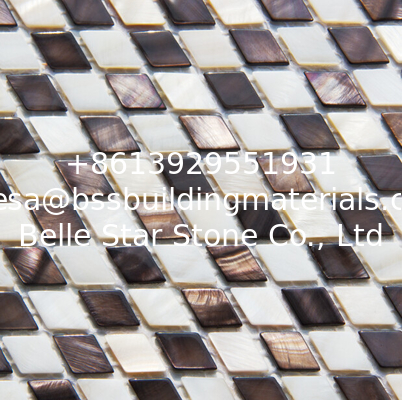 Handmade Beautiful Sea shell Mosaic Freshwater Sea Shell Wall Mosaic Mixed Colors 12x20mm