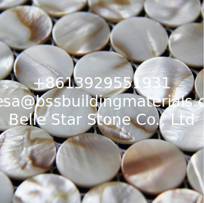 Handmade Beautiful Sea shell Mosaic Freshwater Shell Mosaic Colorful Round Pieces dia 25mm