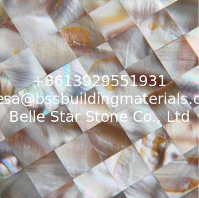 Handmade Beautiful Sea shell Wall Mosaic Panel Freshwater Shell Decorating Panel 15x15mm