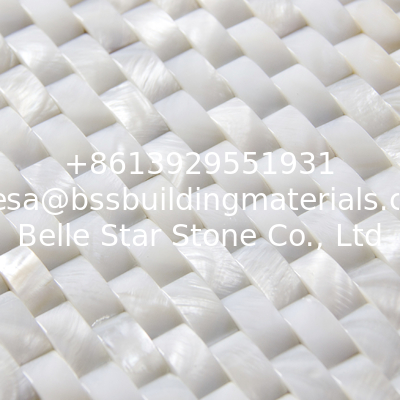 Convex Surface Beautiful Sea shell Wall Panel Freshwater Shell Decorating Panel 10x20mm