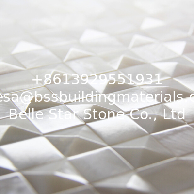 Convex Pinnacle mixed Flat Small Pieces Seashell Wall Panel Freshwater Shell Panel 20x20mm