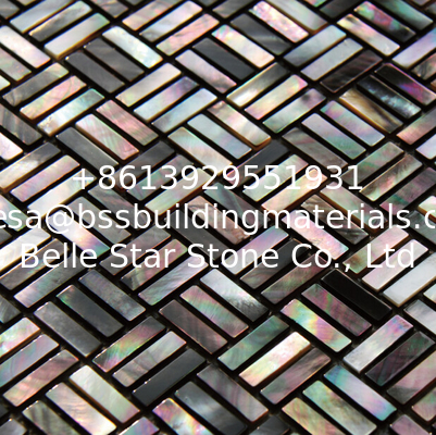 Handmade Beautiful Sea shell Mosaic Black Butterfly Shell Mosaic Square Pieces 6x20mm
