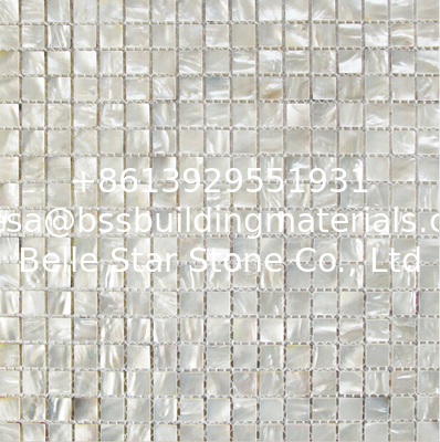 Handmade Beautiful Sea shell Mosaic White Butterfly Shell Mosaic Square Pieces 15x15mm