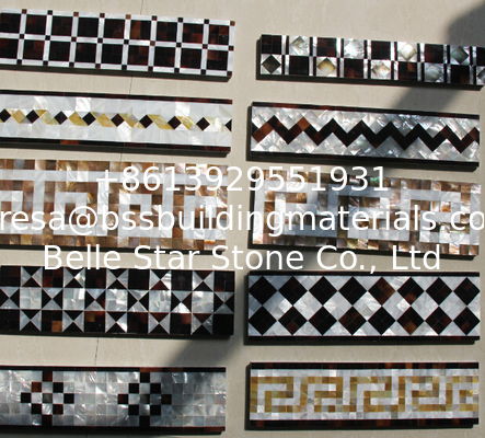 Natural Sea Shell Border Custom-Made Border Designed Sea shell Moldings for Wall Covering
