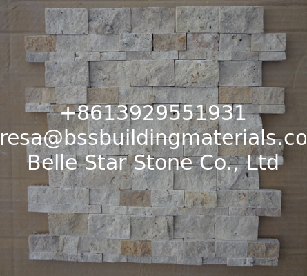 Natural Stone Mosaic Chinese Travertine Mosaic China White Travertine Wall Mosaic Pattern