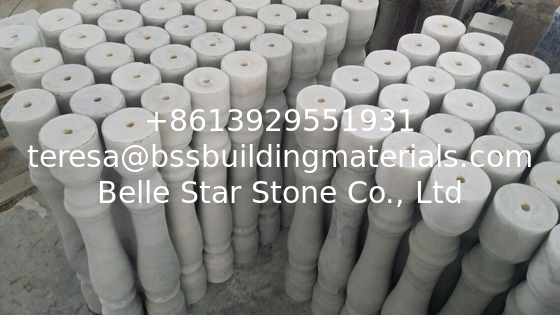 Balcony Baluster Guangxi White Marble Balustrade China Carrara Marble Balcony Railing