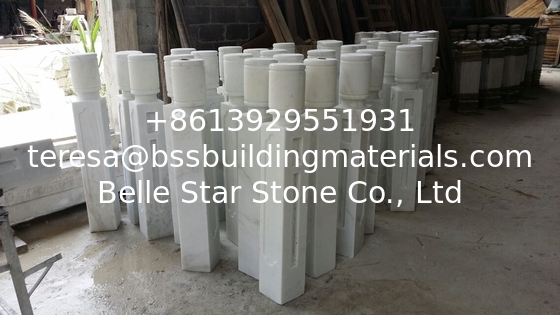 Stone Bridges Guangxi White Marble Palisade China Carrara Marble Pillars Garden Boulders
