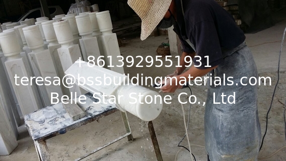Stone Bridges Guangxi White Marble Palisade China Carrara Marble Pillars Garden Boulders