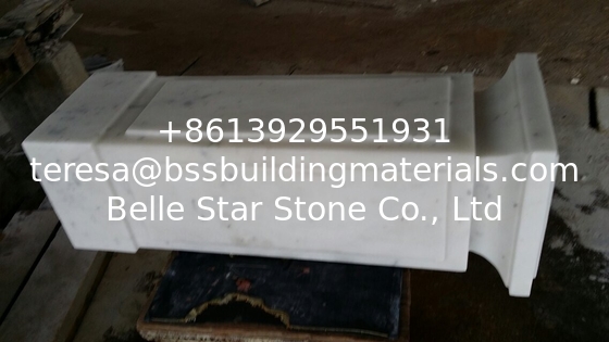 Stone Gate Post Guangxi White Marble Gate Pillars China Carrara White Marble Columns