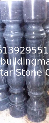 Stone Baluster Guangxi Nero Marquina Marble Balustrade China Black Marble Balcony Railings