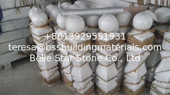 Stone Baluster Guangxi White Marble Balustrade China Carrara Marble Railing Staircase Rail