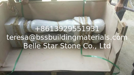 Stone Baluster Guangxi White Marble Balustrade China Carrara Marble Railing Staircase Rail