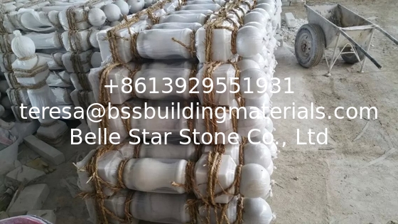Stone Baluster Guangxi White Marble Balustrade China Carrara Marble Railing Staircase Rail