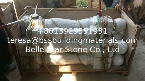 Stone Baluster Guangxi White Marble Balustrade China Carrara Marble Railing Staircase Rail