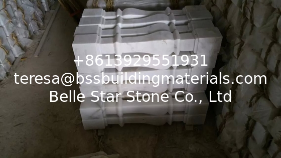Stone Baluster Guangxi White Marble Balustrade China Carrara Marble Staircase Railings