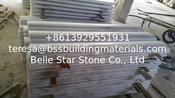 Staircase Handrail Guangxi White Marble Baluster Handrail China Carrara Marble Banister