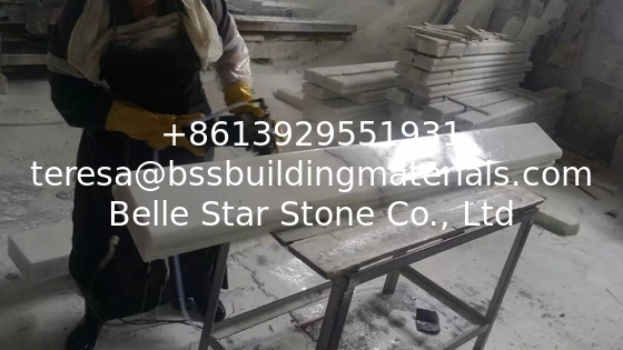 Staircase Handrail Guangxi White Marble Baluster Handrail China Carrara Marble Banister