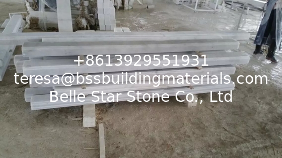 Stone Balustrades Base Guangxi White Marble Baluster Base China Carrara Marble Plinth