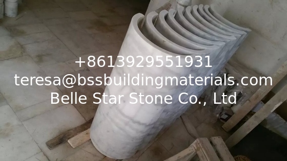 Marble Columns Guangxi White Marble Doric Columns China Carrara White Marble Pillars