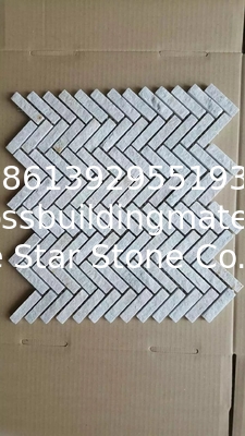 White Quartzite Mosaic Natural Stone Wall Mosaic Quartzite Mosaic Pattern for Interior Dec