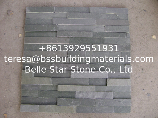 Green Slate Thin Stone Veneer Slate Ledgestone Panels Slate Stone Cladding Slate Stacked