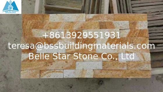 Golden Yellow Marble Stone Wall Panels Marble Ledger Stone Marble Cultured Stone Veneer