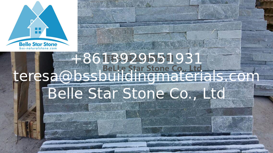 Green Slate Cultured Stacked Stone Veneer,Slate Stone Wall Cladding,Slate Ledgestone