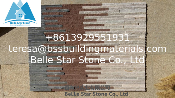 Black Slate Purple Sandstone Yellow Quartzite Water Retaining Wall Stone Cladding
