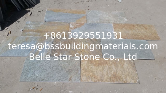 Oyster Split Face Slate Pavers,Natural Paving Stone,Wall Tiles/Walkway/Desert Gold Patio Stones