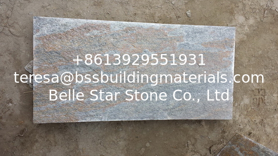 Green Rustic Quartzite Kerbstone Natural Stone Steps Quartzite Stone Driveway Quartzite Tiles &amp; Pavers