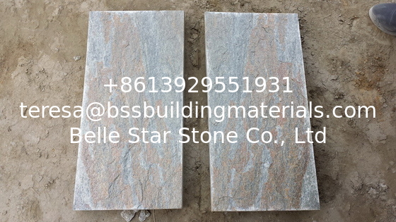 Green Rustic Quartzite Kerbstone Natural Stone Steps Quartzite Stone Driveway Quartzite Tiles &amp; Pavers