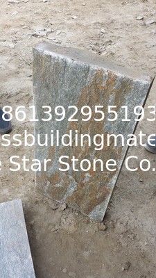 Green Rustic Quartzite Stone Flooring Quartzite Driveway Pavers Natural Kerbstone