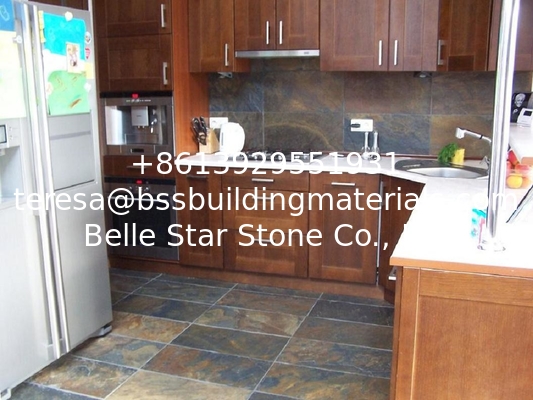 China Multicolor Slate Flooring Rusty Slate Pavers Rust Slate Patio Stones