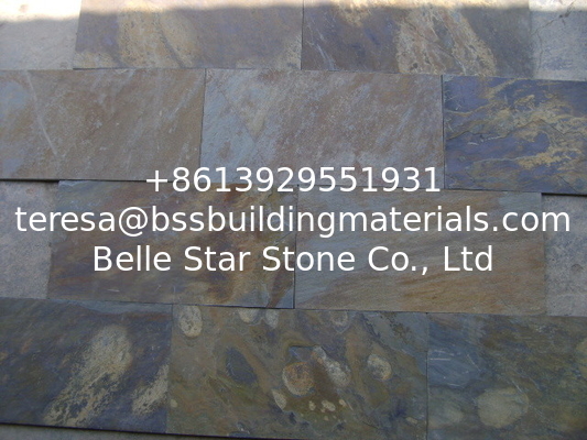 China Multicolor Slate Walkway Pavers Rusty Slate Wall Tiles Rust Slate Patio Stones