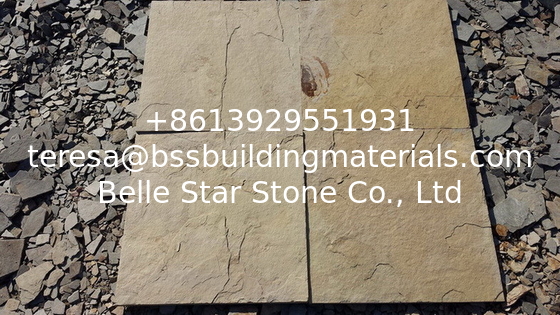 China Yellow Slate Tiles Yellow Slate Paving Stone Natural Stone Pavers for Walkway