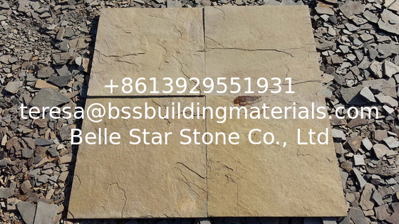 China Yellow Slate Tiles Yellow Slate Paving Stone Natural Stone Pavers for Walkway