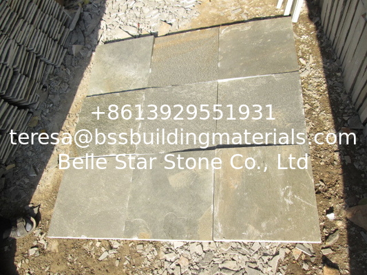 Grey Slate Paving Stone Natural Surface Slate Stone Floor Tiles Slate Pavers for Walkway