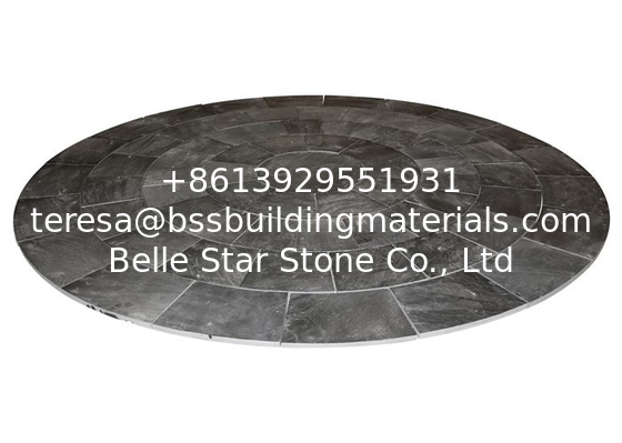 Chinese Black Slate Circle Stone Charcoal Slate Medallion Slate Paving Stone Yard Pavers