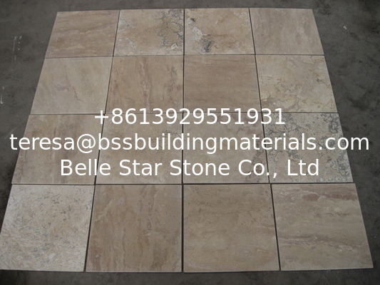 Mixed Color Travertine Tiles Natural Paving Stone Travertine Wall Tiles Patio Stone