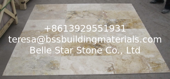 Mixed Color Travertine Tiles Natural Paving Stone Travertine Wall Tiles Patio Stone