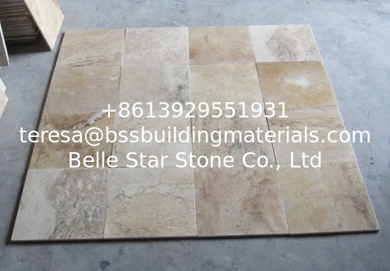 Mixed Color Travertine Tiles Natural Paving Stone Travertine Wall Tiles Patio Stone