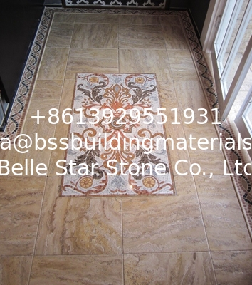 Golden Yellow Travertine Tiles Natural Paving Stone Wall Tile Polished Honed Brushed Travertine