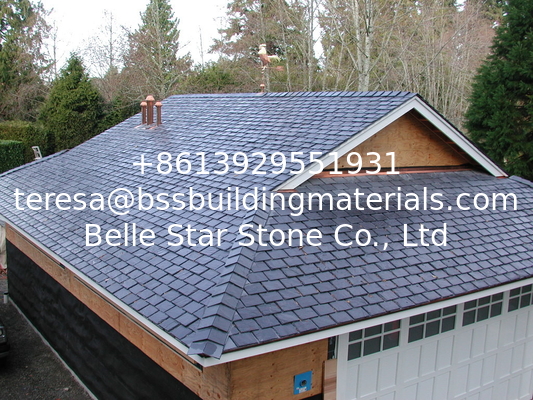Dark Grey/Black Slate Roof Tiles Chinese Roofing Slate Stone Roofing Materials
