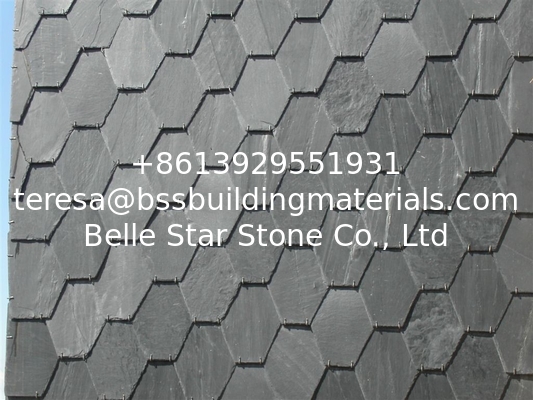 Ink Black Slate Roof Tiles Chinese Weathering Roof Slates Lightweight Roof Tiles